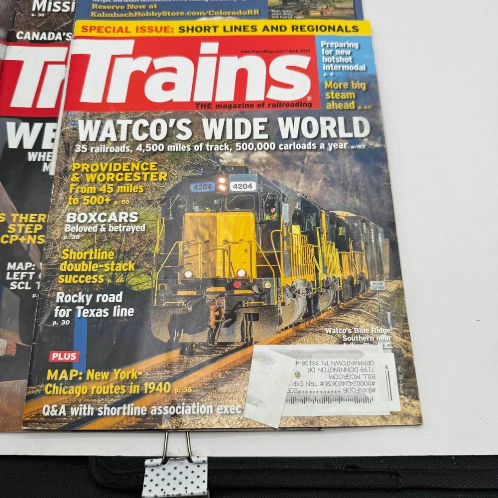 Trains Magazine Full Year 2016 Lot 12 Issues Railroading History Locomotive Rail